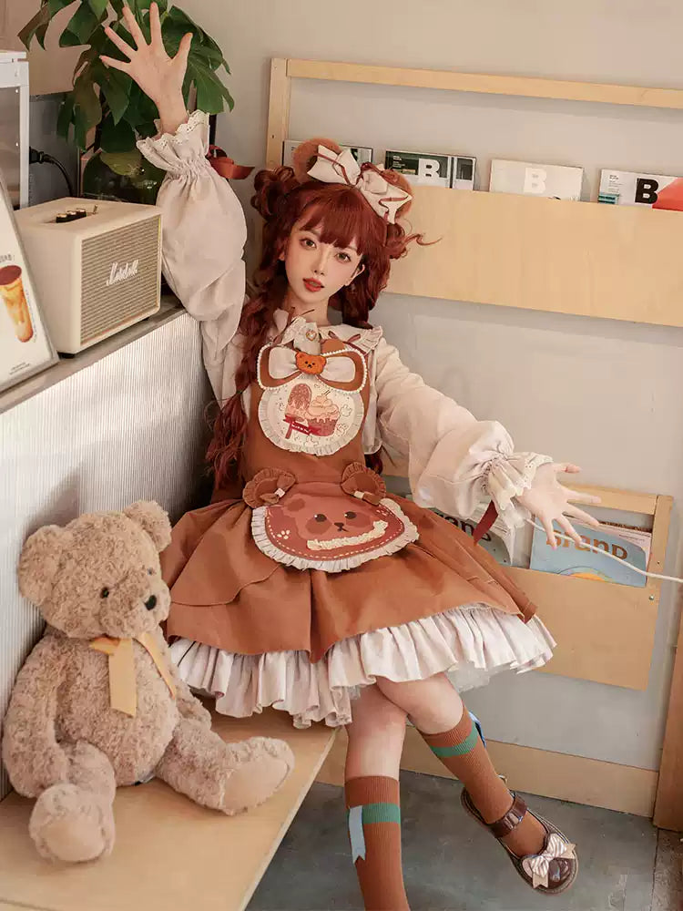 Cookie Bear Brown Lolita Dress CAT0052