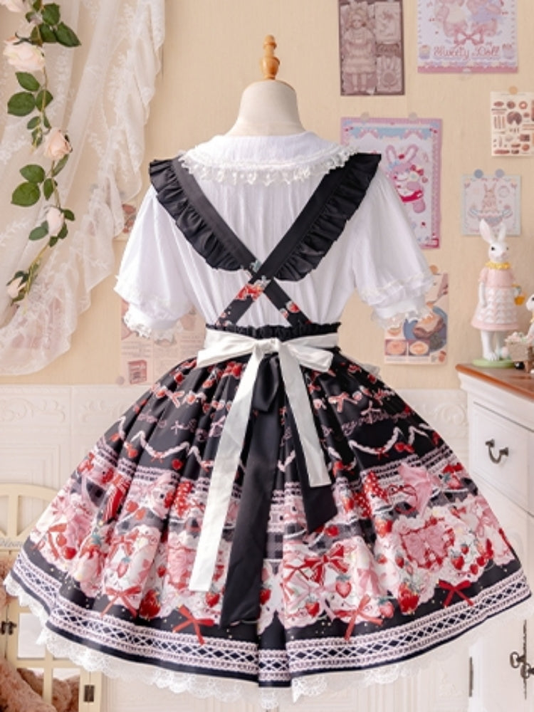 Sweet Print Berry Apron Lolita Dress CAT0035