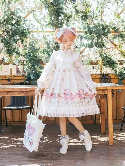 Nurse Bear Print Lolita Dress CAT0055