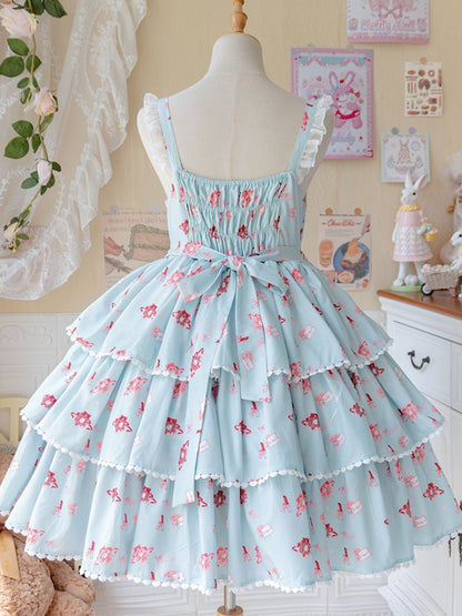 Lolita Allover Print Tiered Dress CAT0057