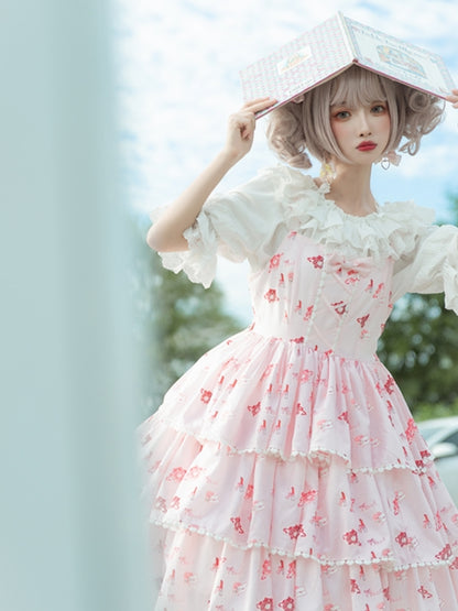 Lolita Allover Print Tiered Dress CAT0057