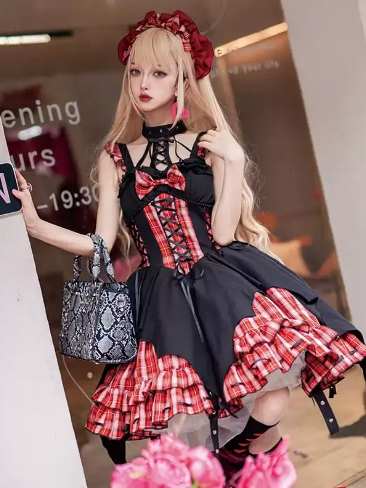 Checkered Lolita Dress CAT0017