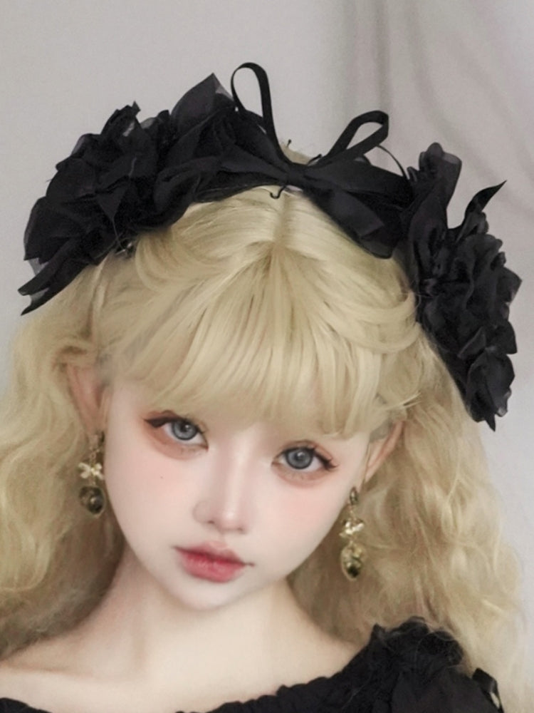 Ribbon Lace Black Lolita Dress EIY0004