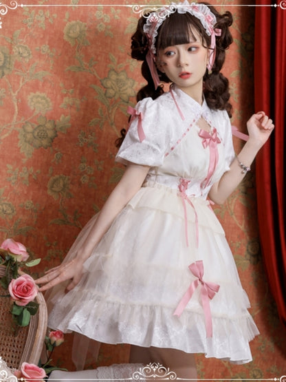 Ribbon Short Sleeve Lolita Dress EIY0011