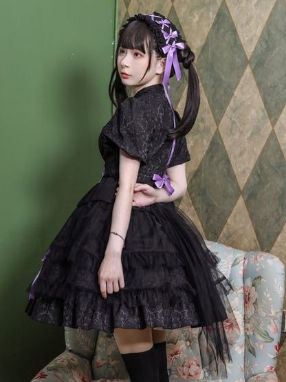 Ribbon Short Sleeve Lolita Dress EIY0011