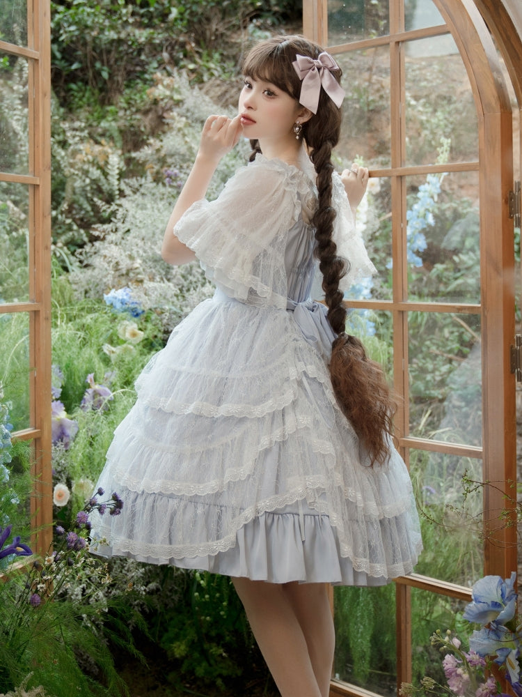 Palace-Style Light Blue Lolita Dress EIY0012