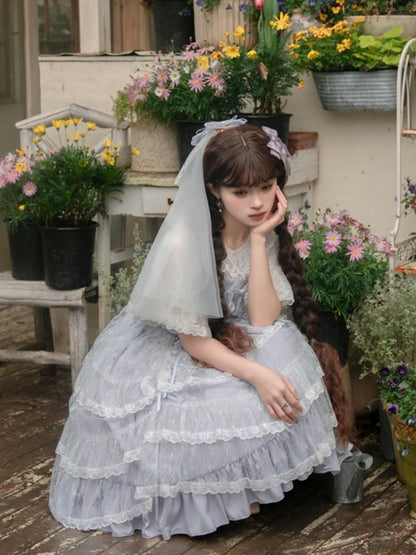 Palace-Style Light Blue Lolita Dress EIY0012