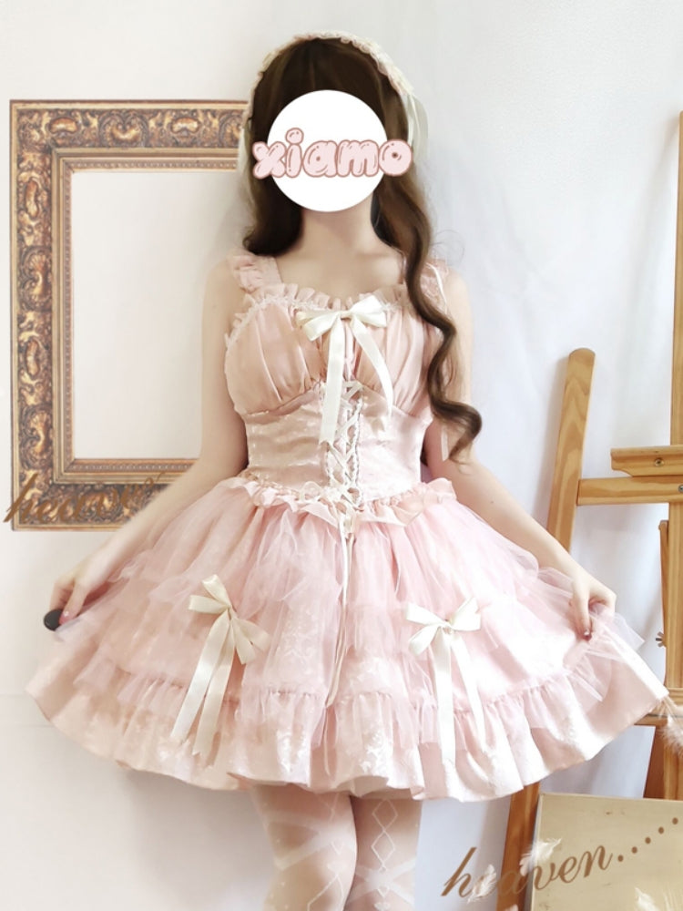 Sweet Frill Ribbon Gothic Lolita Dress EIY0020