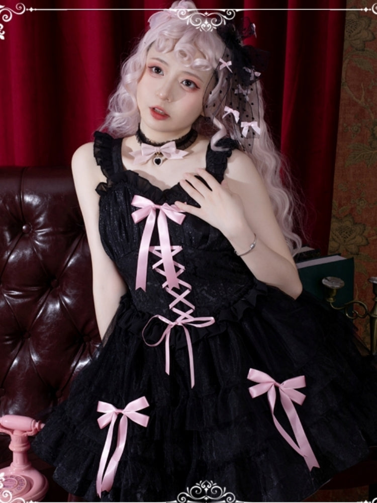 Sweet Frill Ribbon Gothic Lolita Dress EIY0020