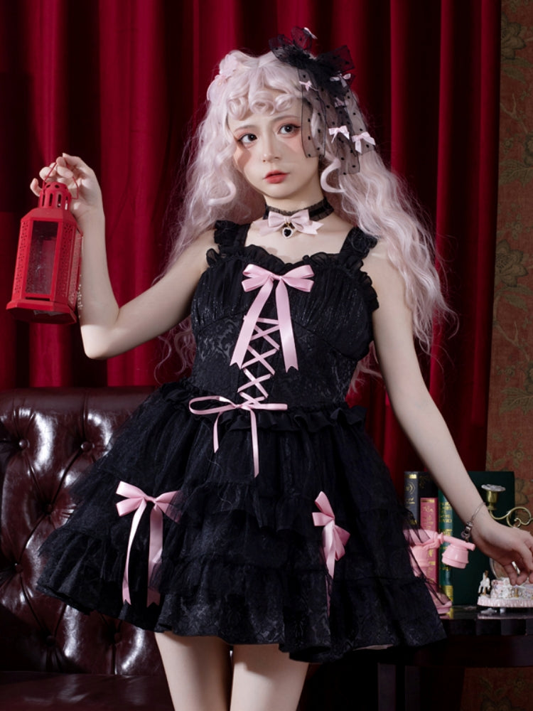 Sweet Frill Ribbon Gothic Lolita Dress EIY0020