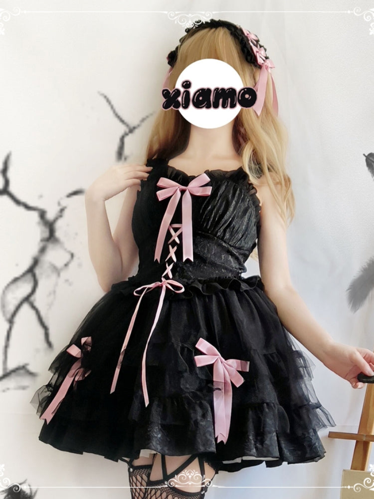 Sweet Frill Ribbon Gothic Lolita Dress EIY0020