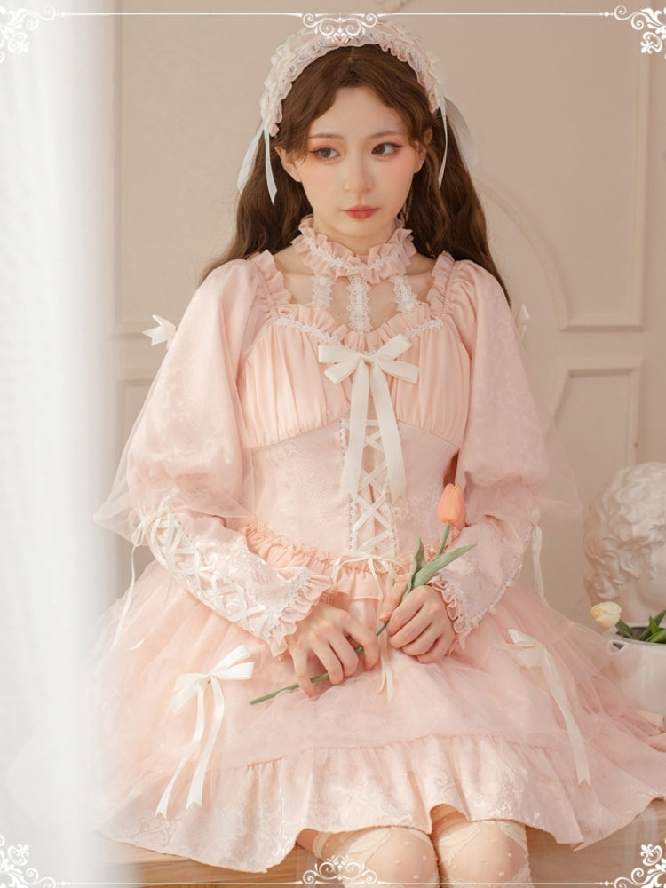 Sweet Frill Ribbon Gothic Lolita Dress EIY0020