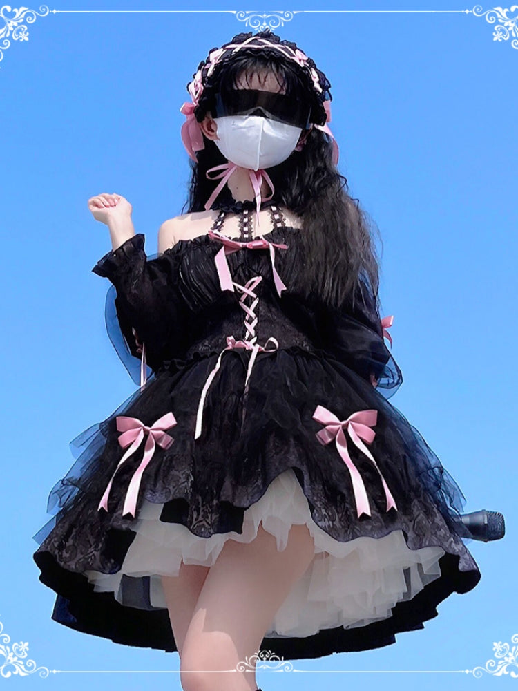 Sweet Frill Ribbon Gothic Lolita Dress EIY0020