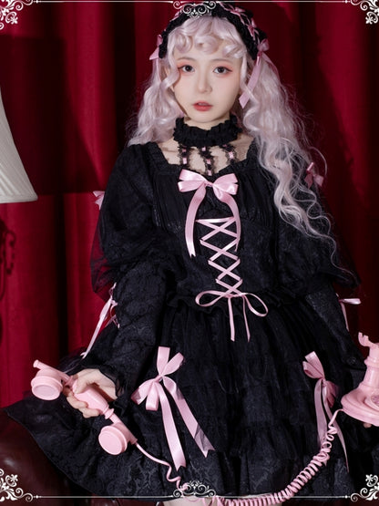 Sweet Frill Ribbon Gothic Lolita Dress EIY0020