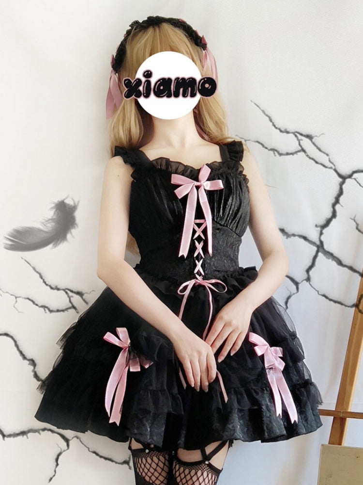 Sweet Frill Ribbon Gothic Lolita Dress EIY0020