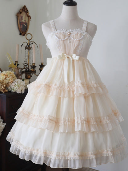 Sweet Apricot Lolita Tiered Dress EIY0021