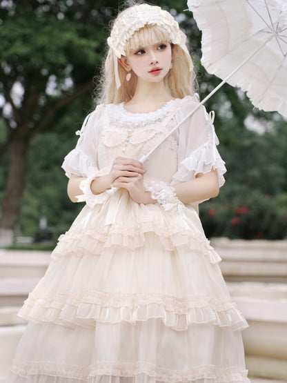 Sweet Apricot Lolita Tiered Dress EIY0021