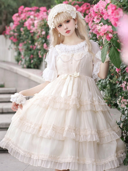 Sweet Apricot Lolita Tiered Dress EIY0021