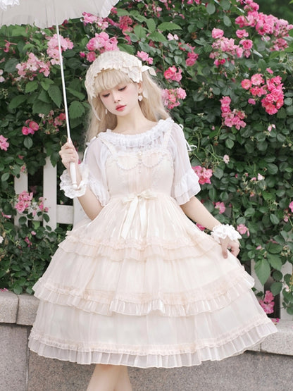 Sweet Apricot Lolita Tiered Dress EIY0021