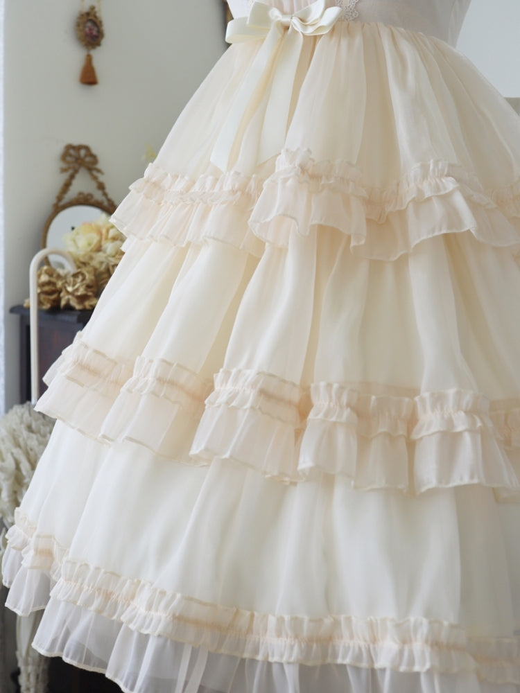 Sweet Apricot Lolita Tiered Dress EIY0021