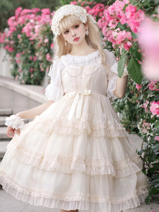 Sweet Apricot Lolita Tiered Dress EIY0021