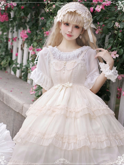 Sweet Apricot Lolita Tiered Dress EIY0021