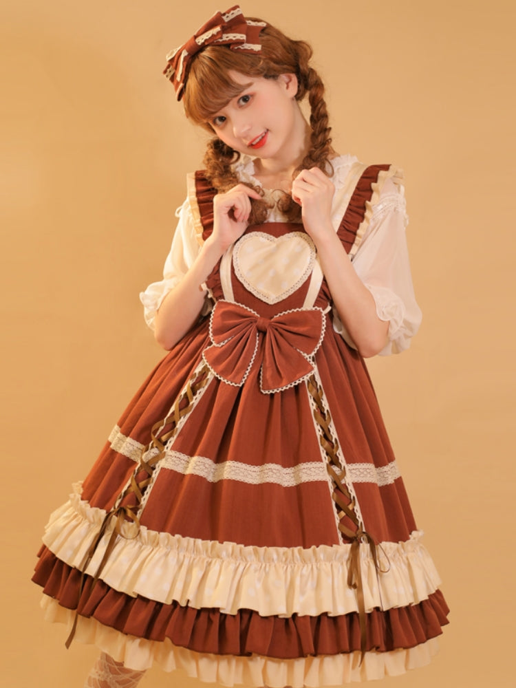 Lace-Up Frill Big Ribbon Sweet Dress EIY0024