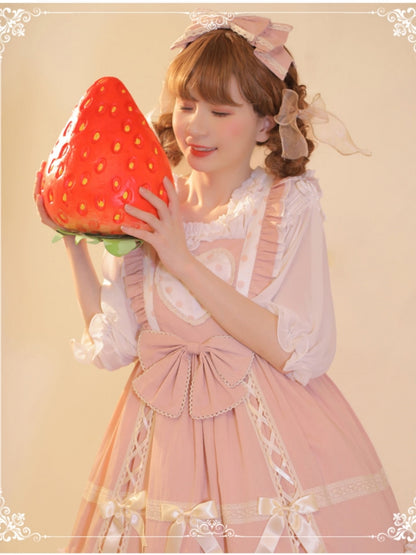 Lace-Up Frill Big Ribbon Sweet Dress EIY0024