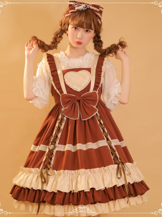 Lace-Up Frill Big Ribbon Sweet Dress EIY0024