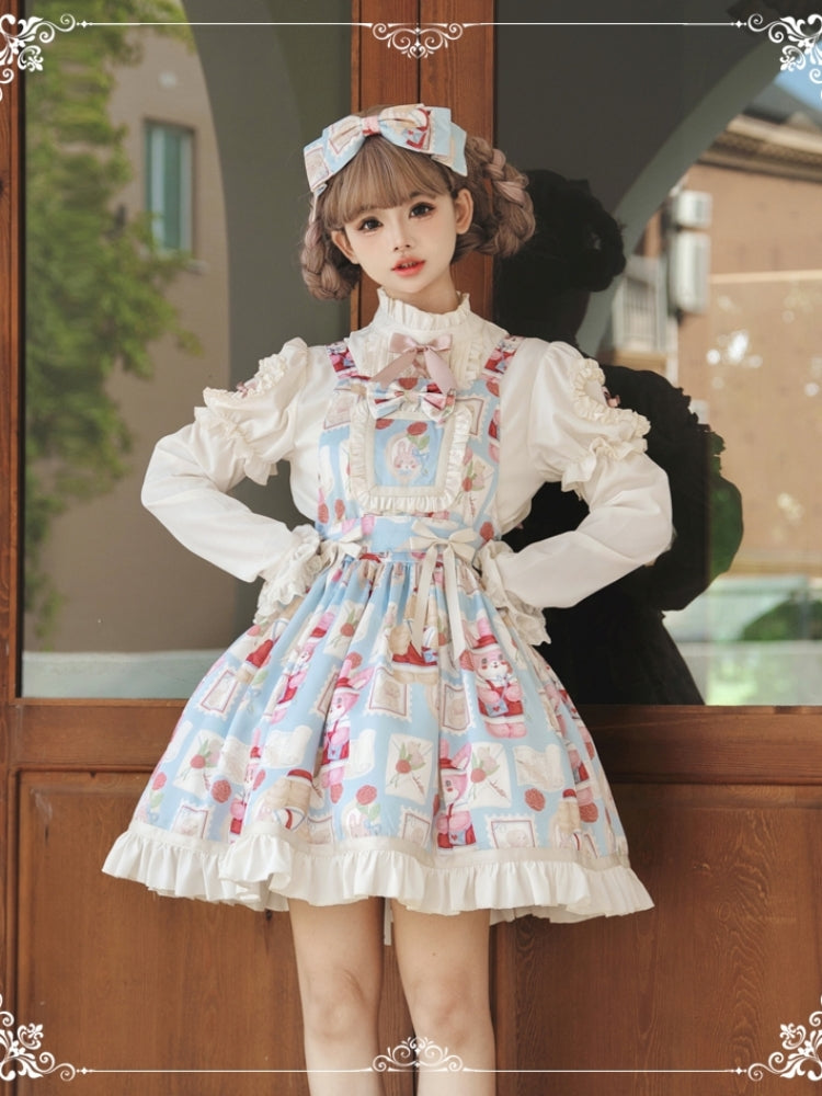 Retro Print Sweet Suspender Dress EIY0027