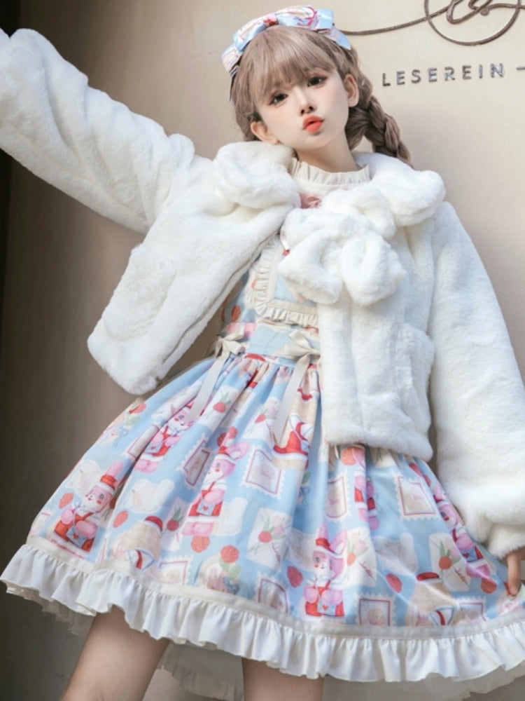 Retro Print Sweet Suspender Dress EIY0027