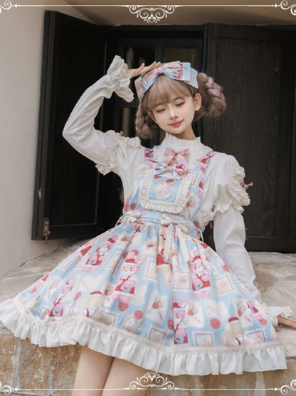 Retro Print Sweet Suspender Dress EIY0027