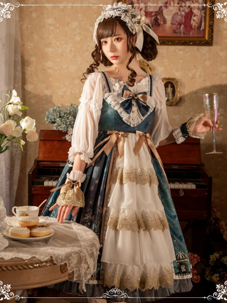 Palace-Style Retro Elegant Long Dress EIY0028