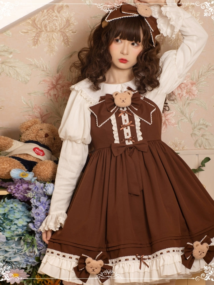 Bear Decoration Brown Lolita Dress EIY0034