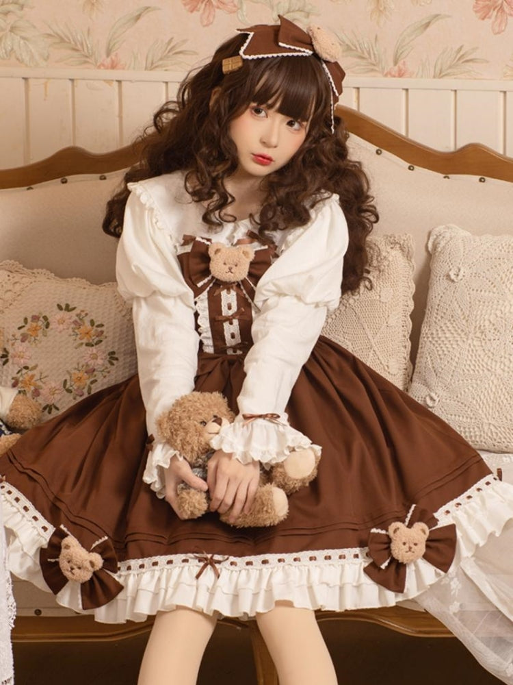 Bear Decoration Brown Lolita Dress EIY0034