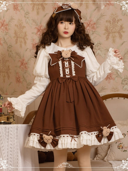 Bear Decoration Brown Lolita Dress EIY0034