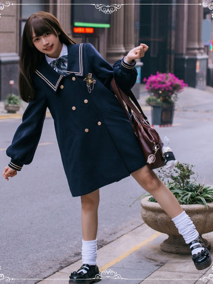 College-Style Mid-Length Coat EIY0040