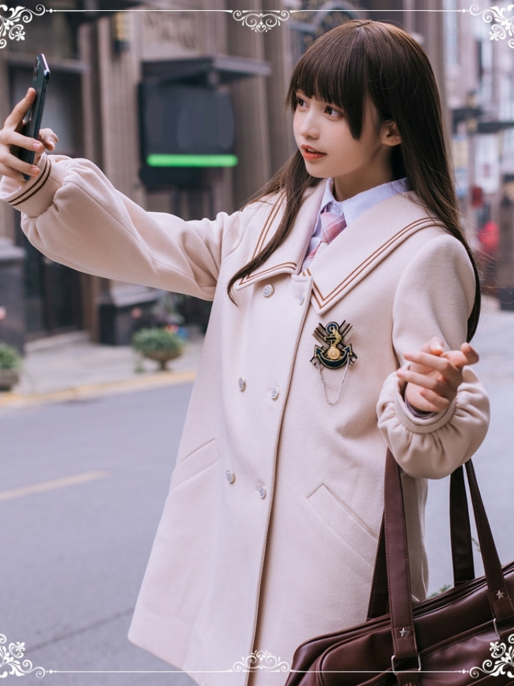 College-Style Mid-Length Coat EIY0040