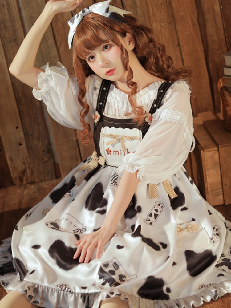 Sweet Milk Candy Lolita High Waist Dress EIY0041