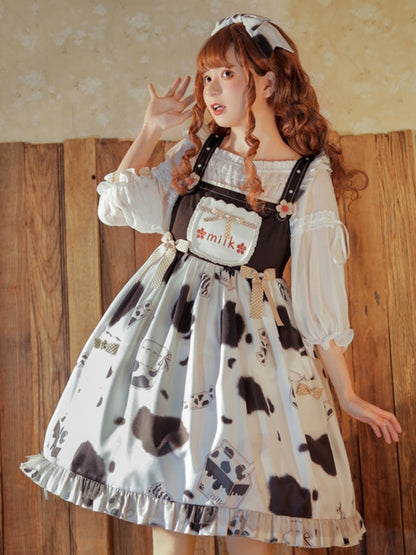 Sweet Milk Candy Lolita High Waist Dress EIY0041