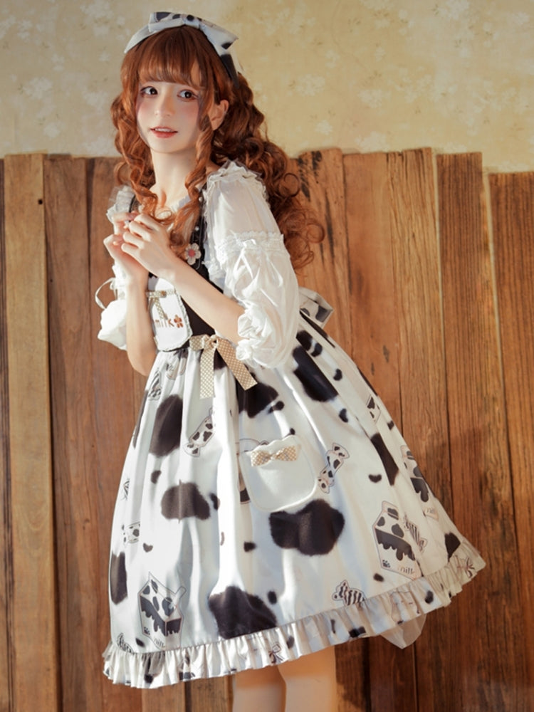 Sweet Milk Candy Lolita High Waist Dress EIY0041