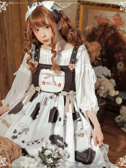 Sweet Milk Candy Lolita High Waist Dress EIY0041