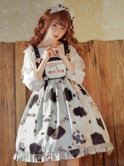 Sweet Milk Candy Lolita High Waist Dress EIY0041