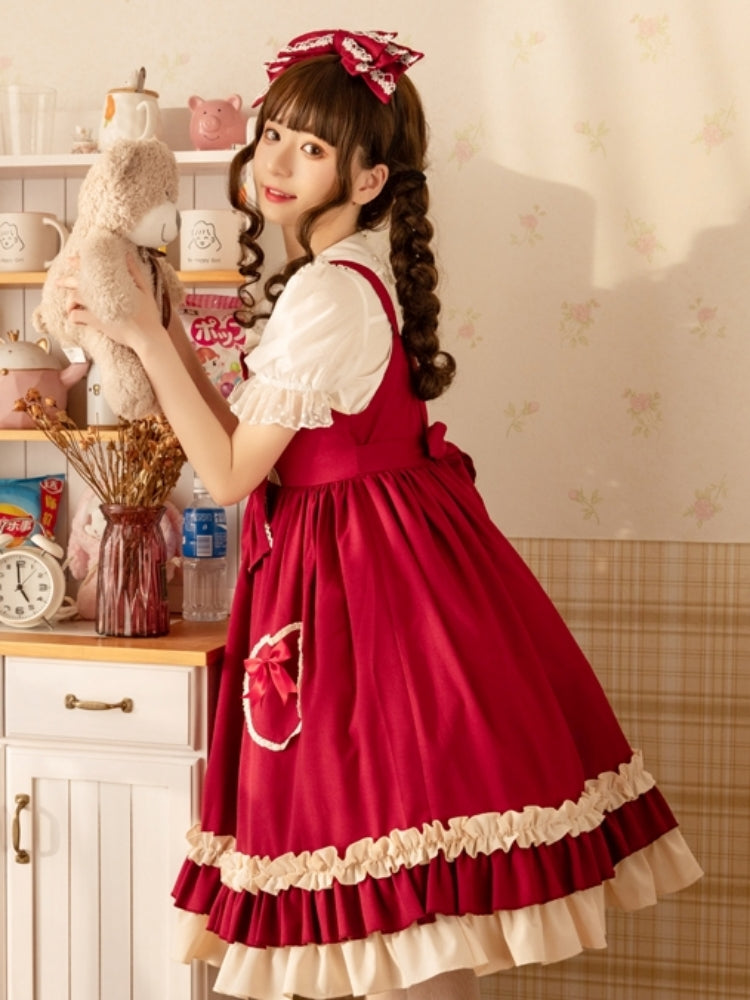 Heart Ribbon Red Lolita Dress EIY0051