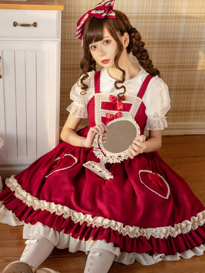 Heart Ribbon Red Lolita Dress EIY0051