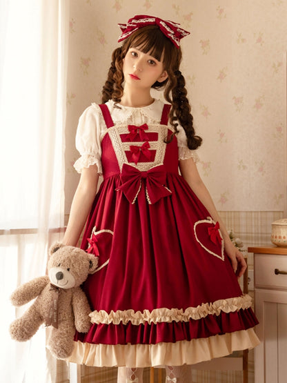 Heart Ribbon Red Lolita Dress EIY0051