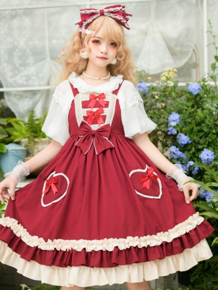 Heart Ribbon Red Lolita Dress EIY0051