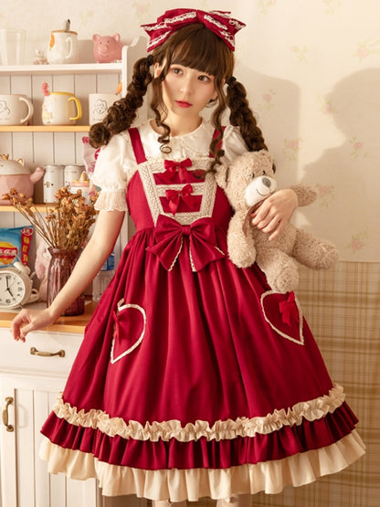 Heart Ribbon Red Lolita Dress EIY0051