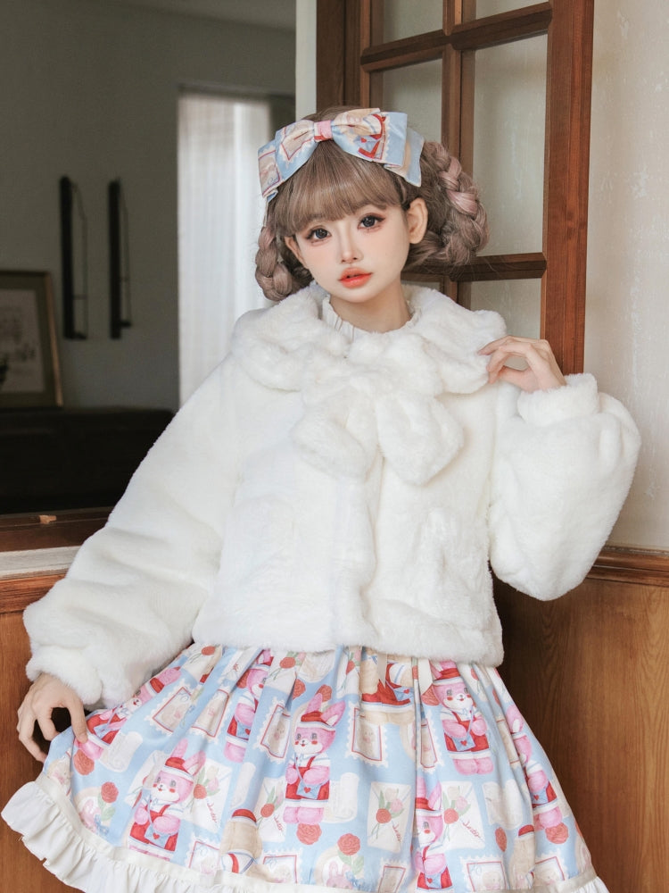 Short Fleece Ribbon Jacket EIY0053