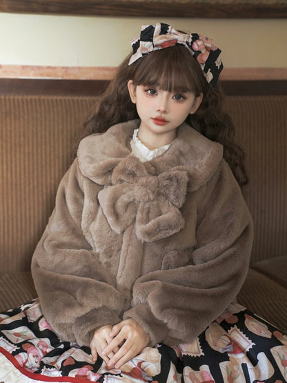 Short Fleece Ribbon Jacket EIY0053